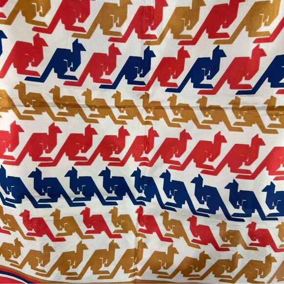 Colorful Kangaroo Scarf Square 20”x20” Unique Whimsical - Picture 7 of 8